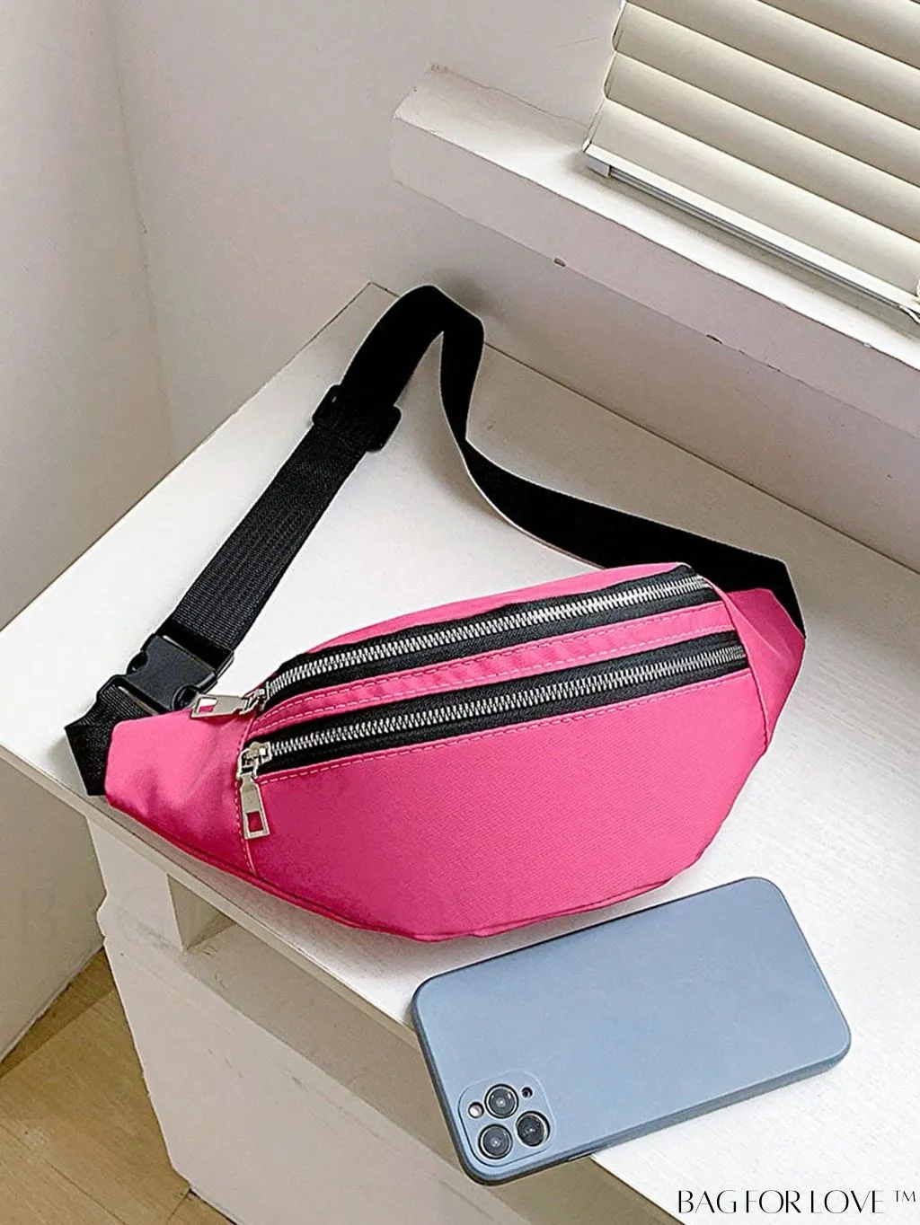 BagForLove - Patent Leather Double-Zip Fanny Pack
