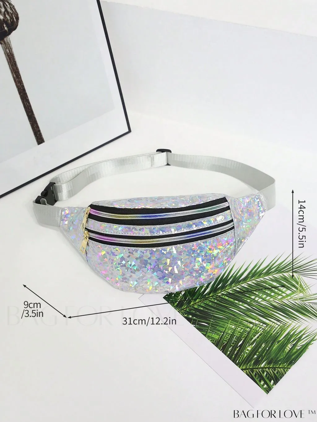 BagForLove - Patent Leather Double-Zip Fanny Pack