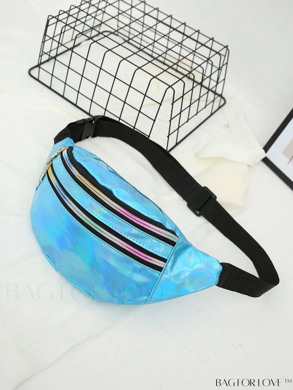 BagForLove - Patent Leather Double-Zip Fanny Pack