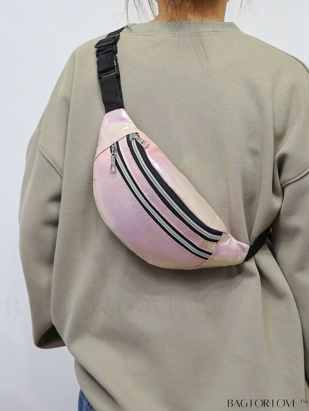 BagForLove - Patent Leather Double-Zip Fanny Pack