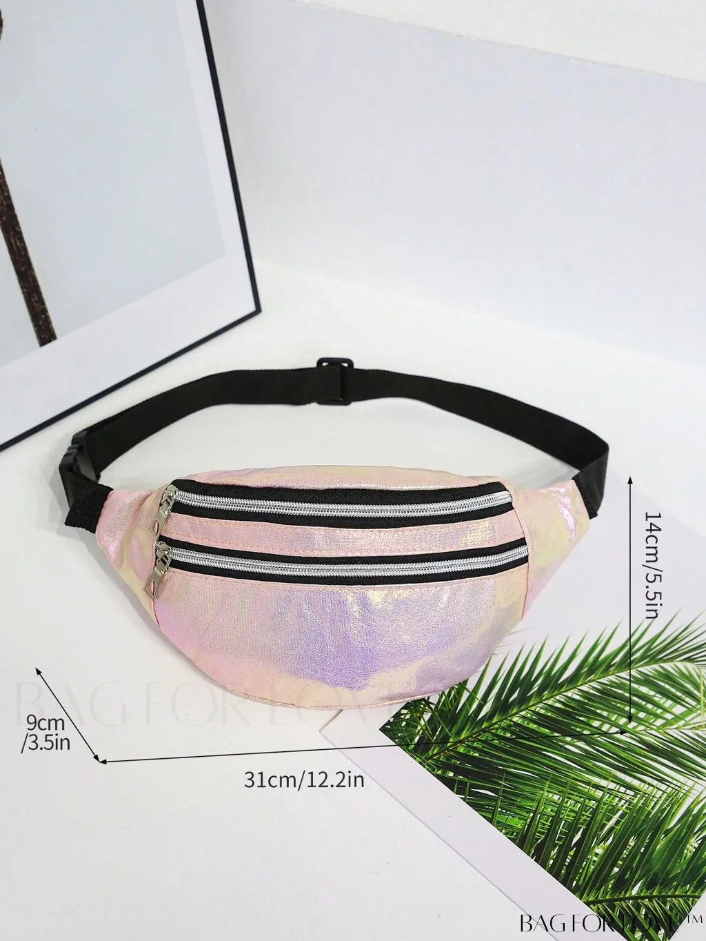 BagForLove - Patent Leather Double-Zip Fanny Pack