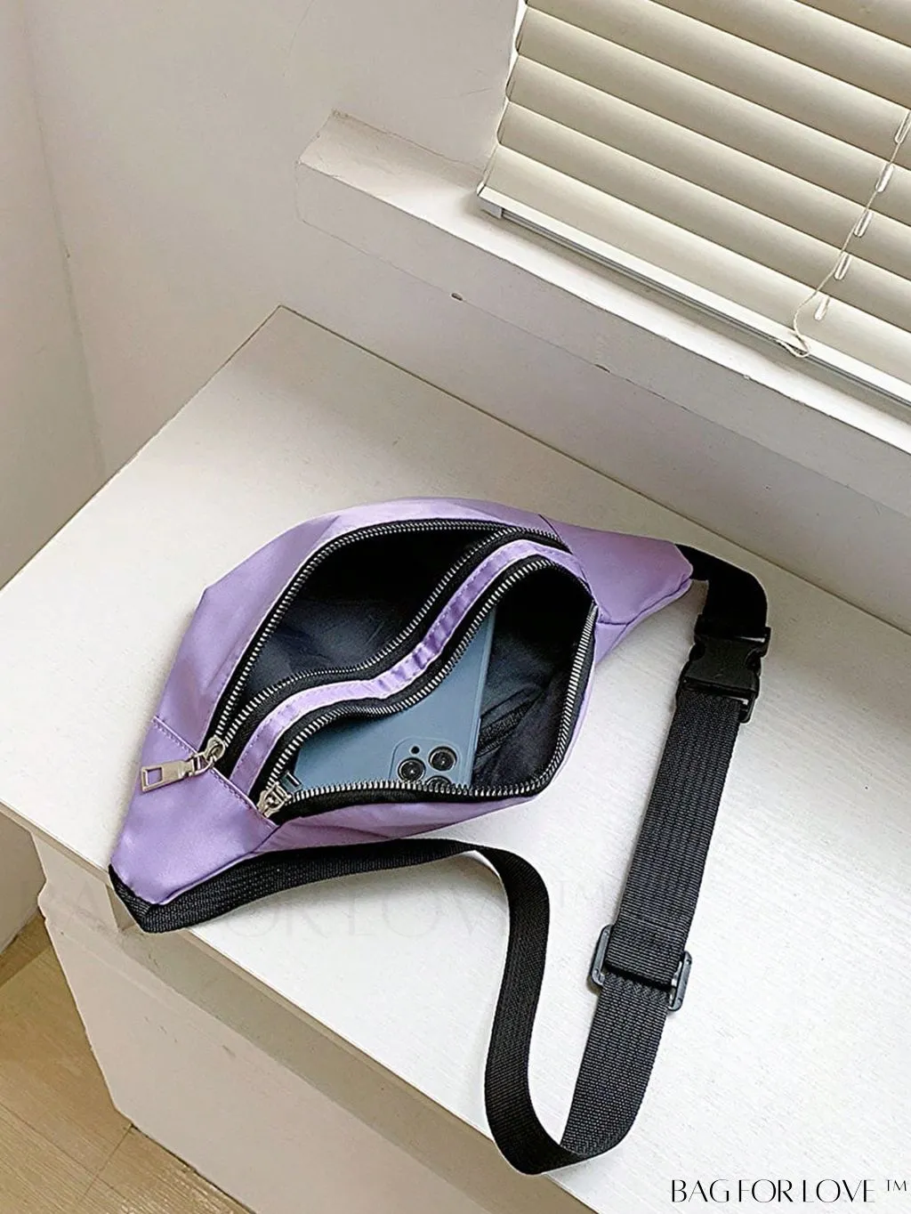 BagForLove - Patent Leather Double-Zip Fanny Pack