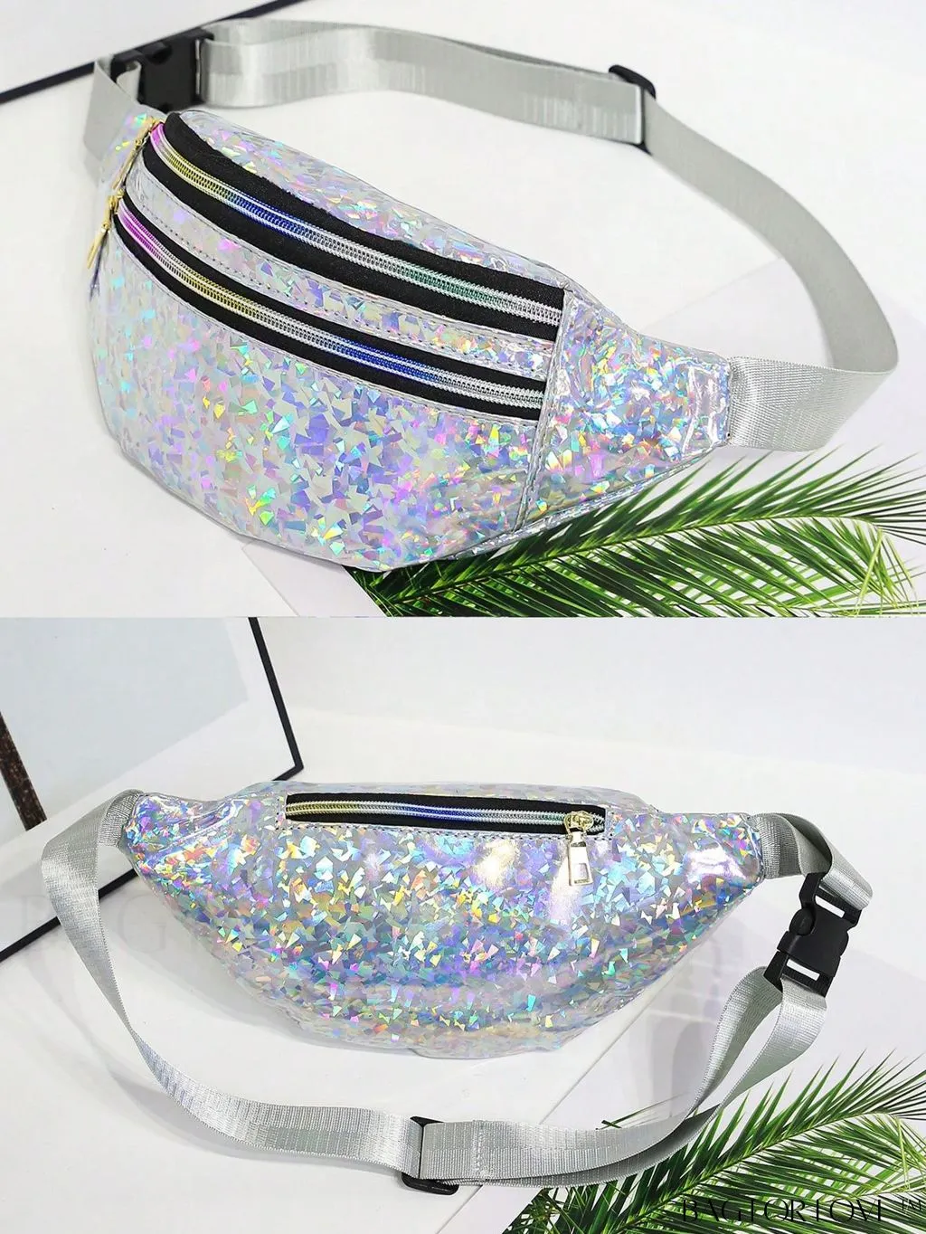 BagForLove - Patent Leather Double-Zip Fanny Pack