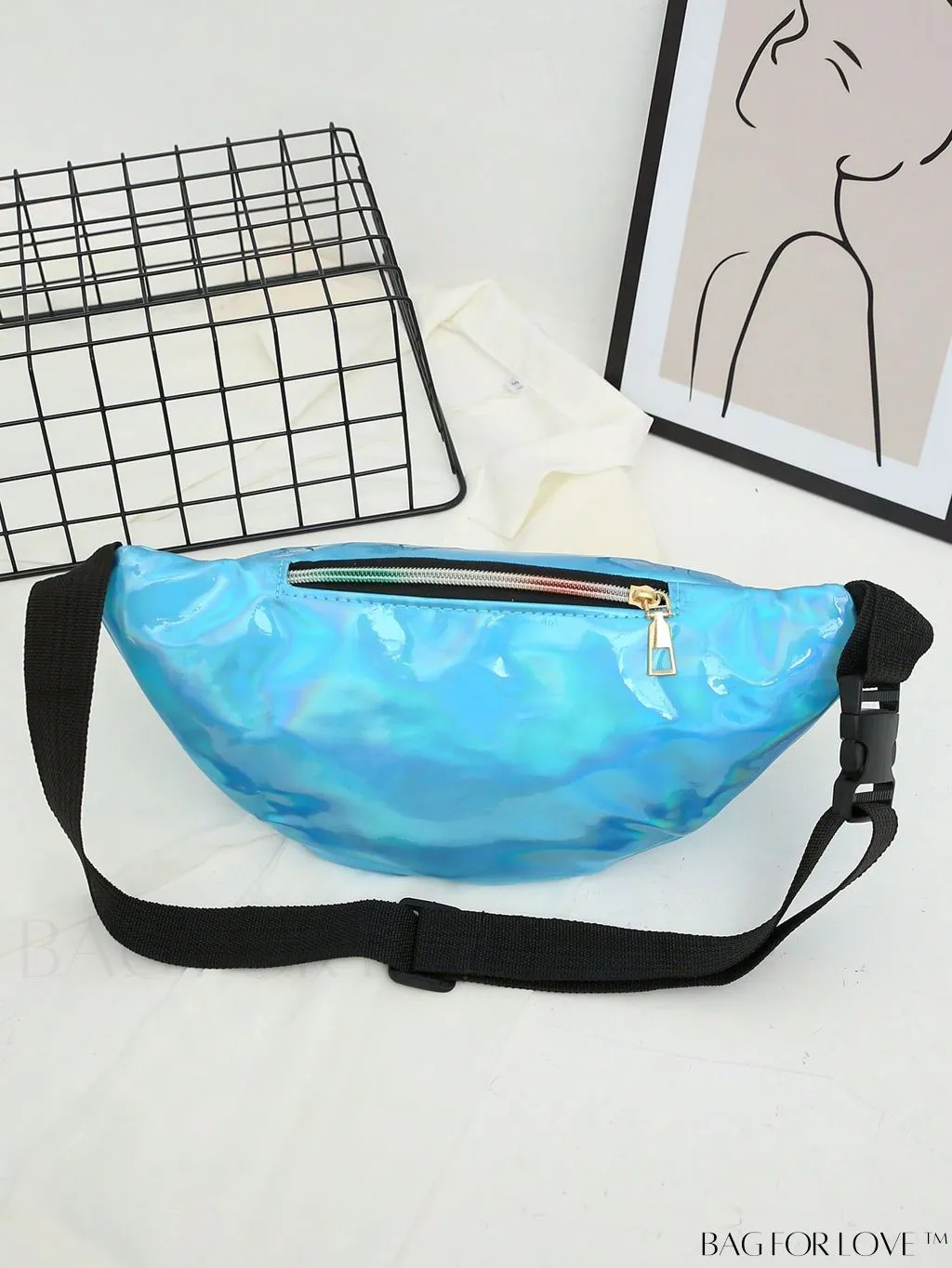 BagForLove - Patent Leather Double-Zip Fanny Pack