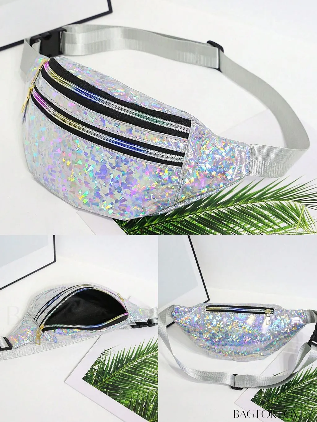 BagForLove - Patent Leather Double-Zip Fanny Pack