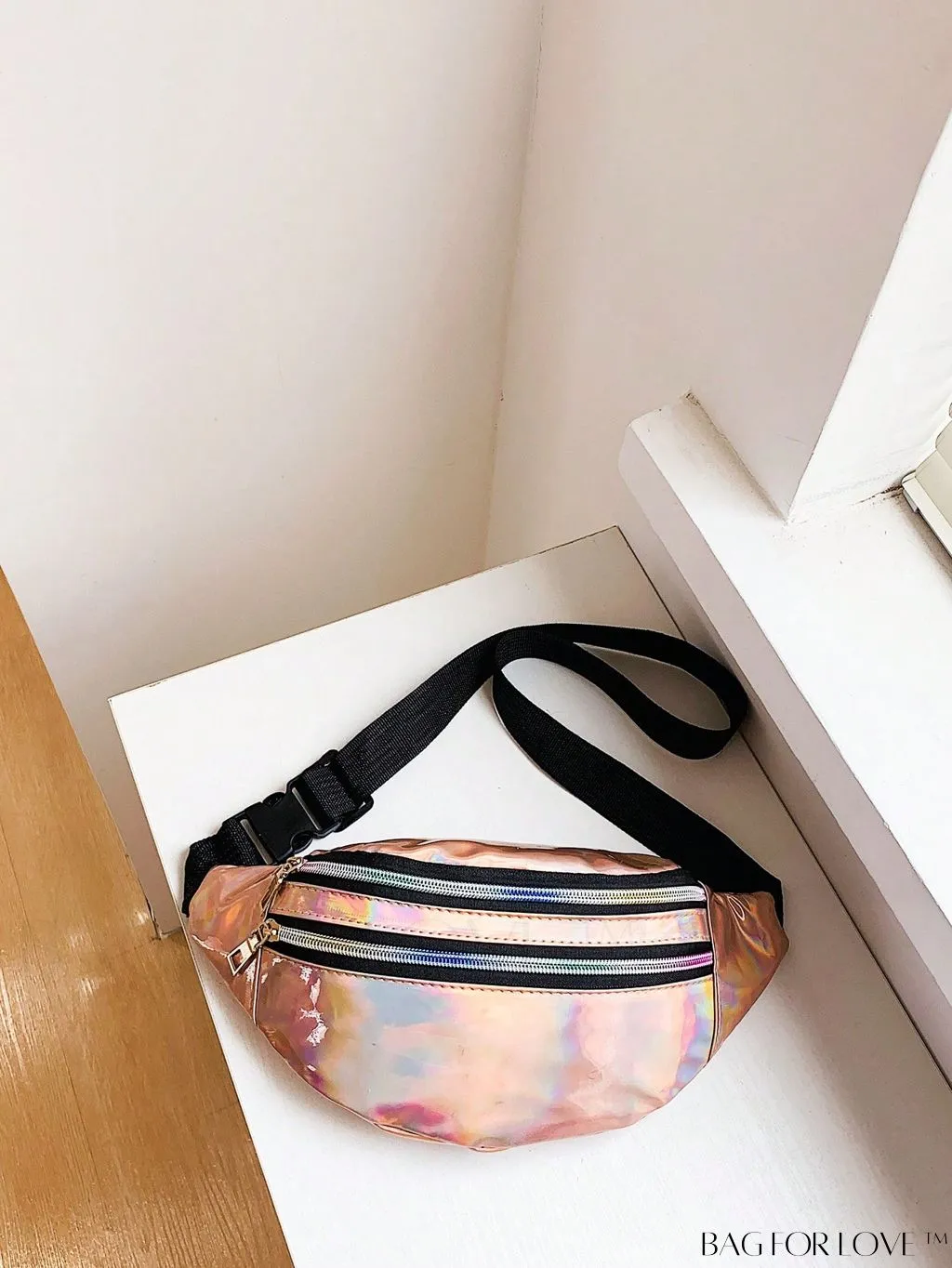 BagForLove - Patent Leather Double-Zip Fanny Pack