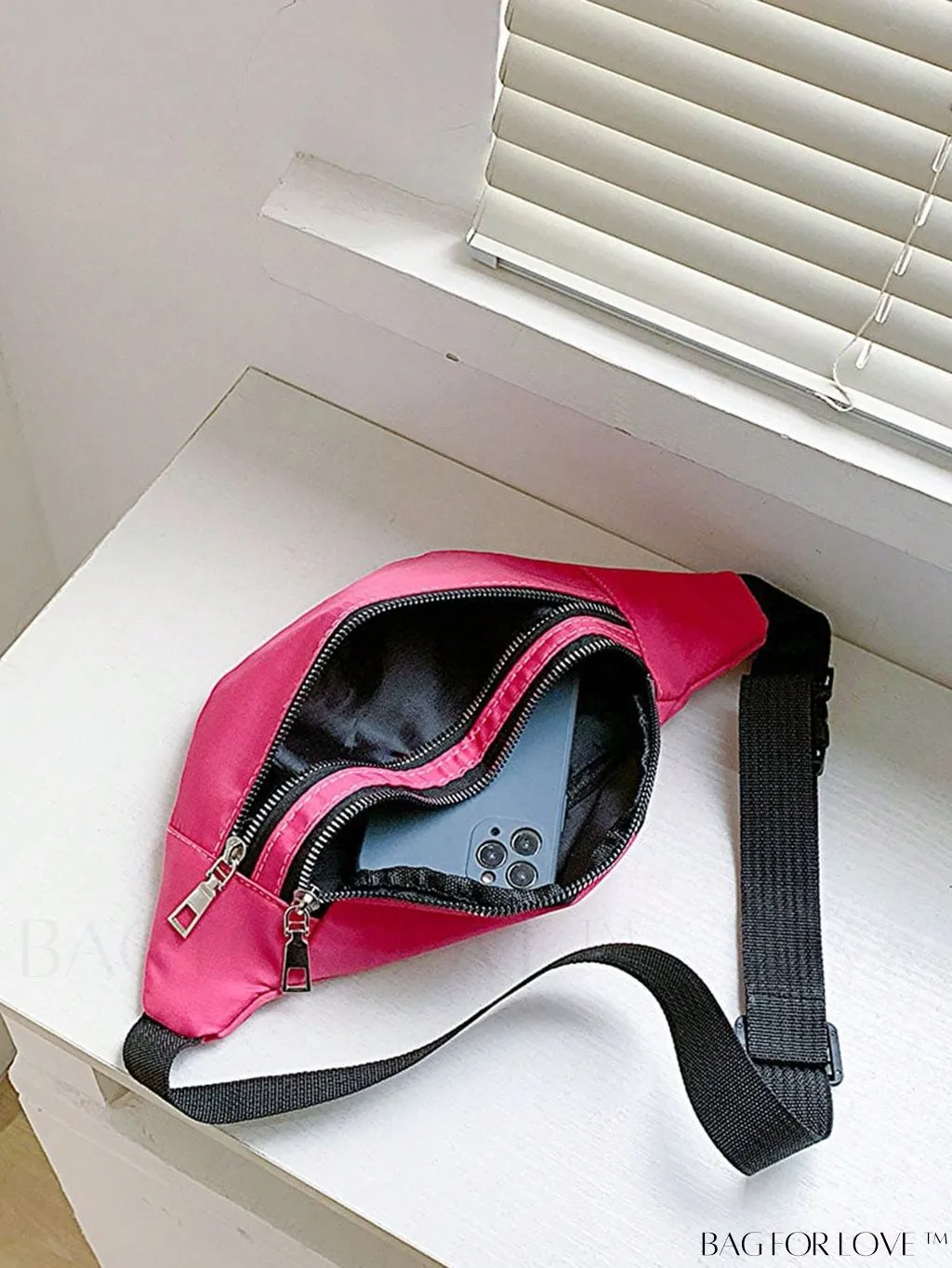 BagForLove - Patent Leather Double-Zip Fanny Pack