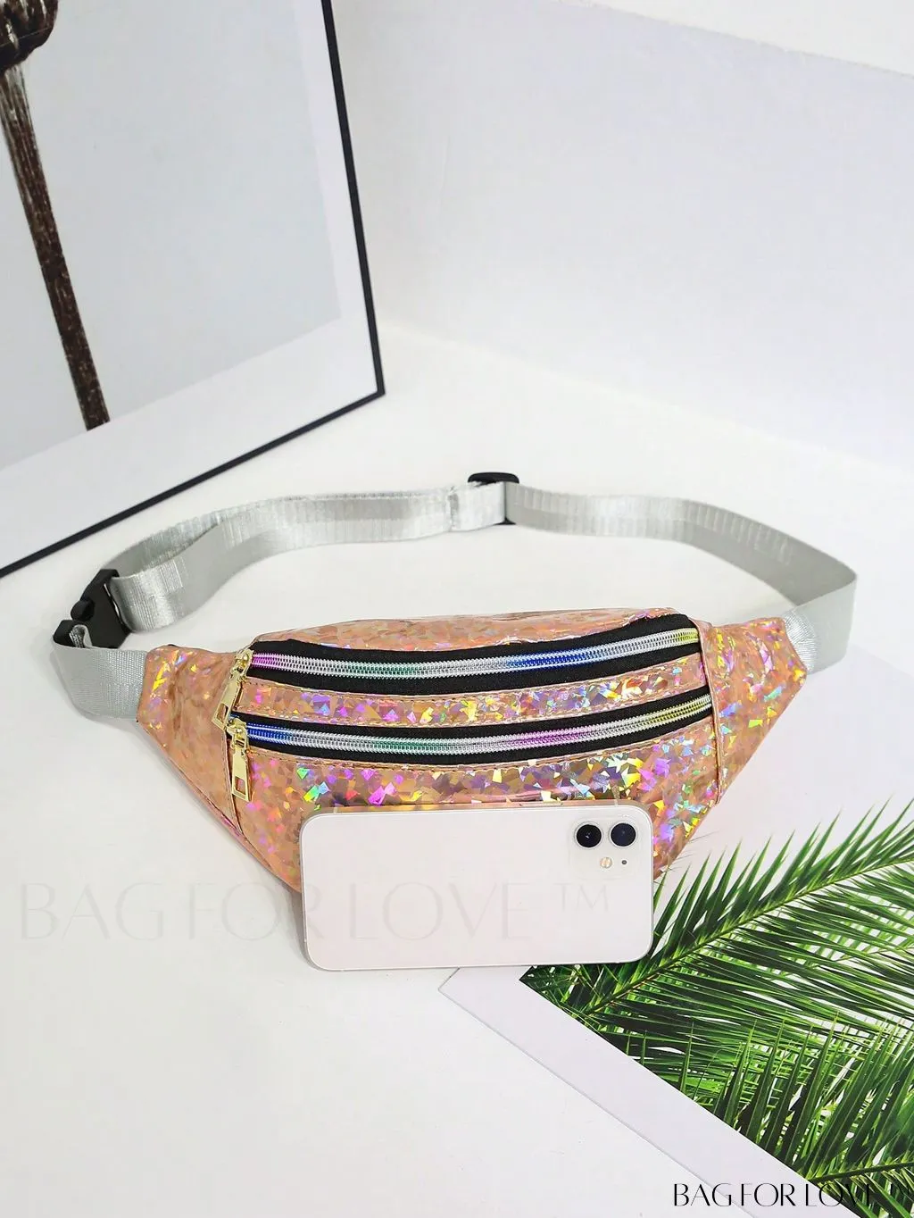 BagForLove - Patent Leather Double-Zip Fanny Pack