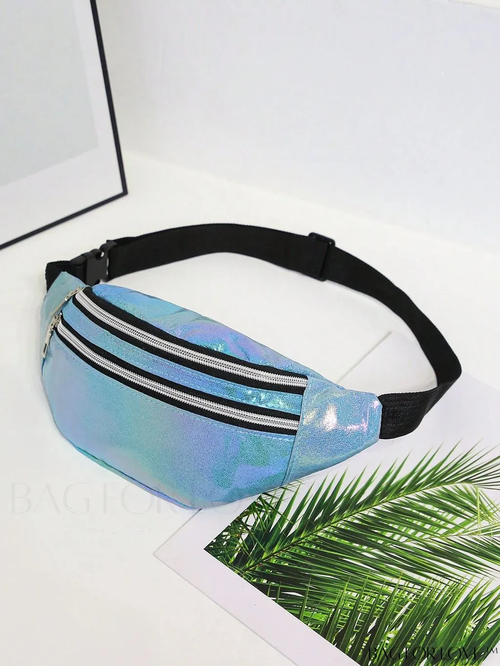 BagForLove - Patent Leather Double-Zip Fanny Pack
