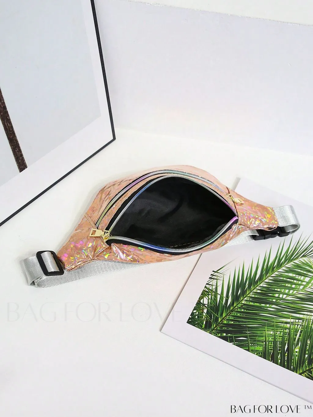 BagForLove - Patent Leather Double-Zip Fanny Pack