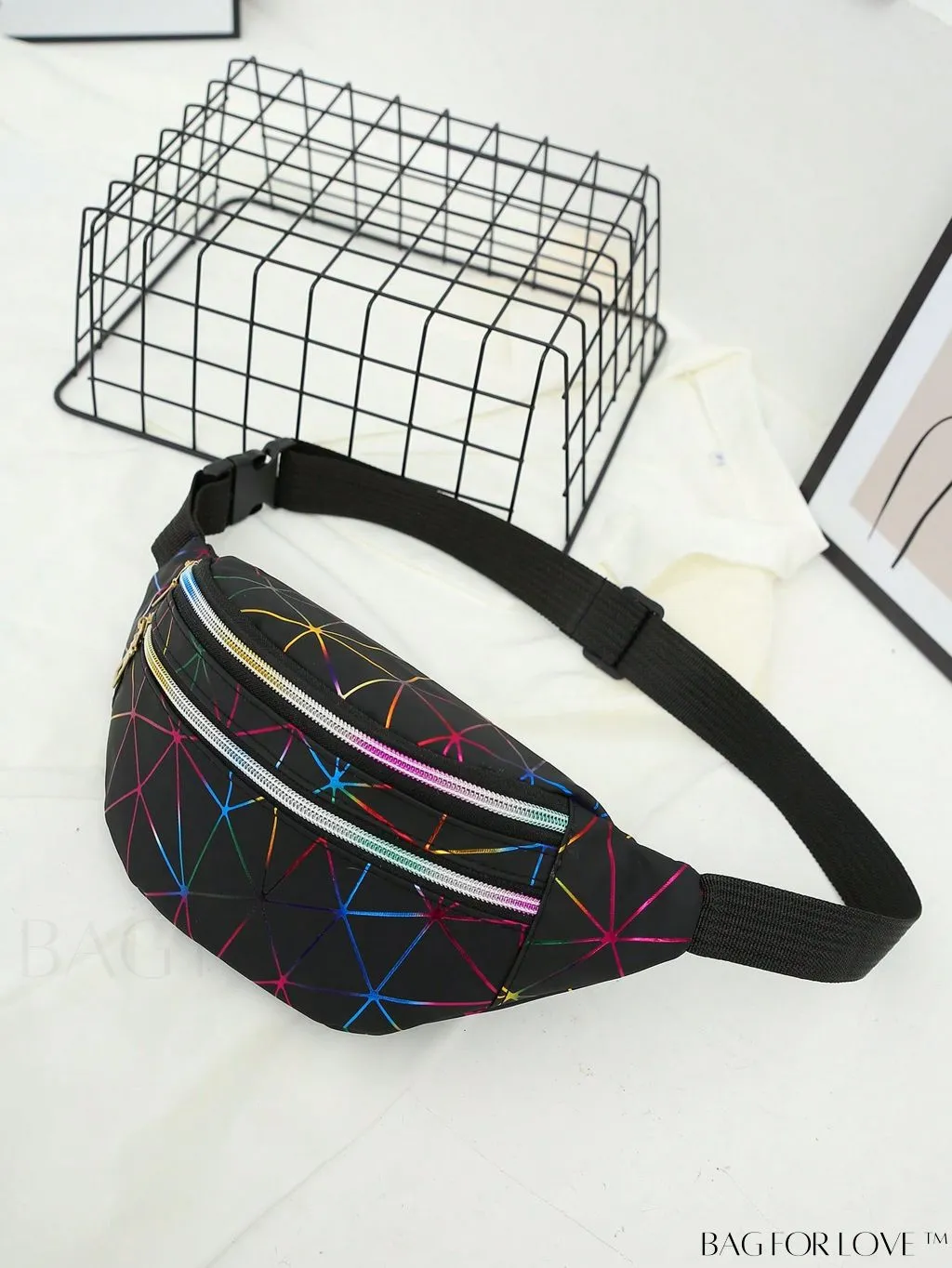 BagForLove - Patent Leather Double-Zip Fanny Pack