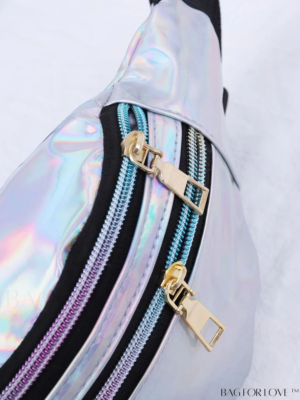 BagForLove - Patent Leather Double-Zip Fanny Pack