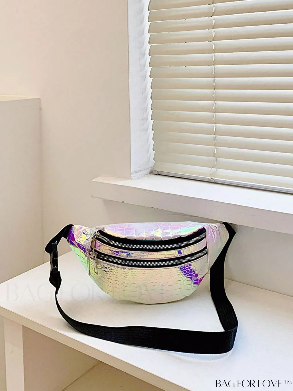 BagForLove - Patent Leather Double-Zip Fanny Pack