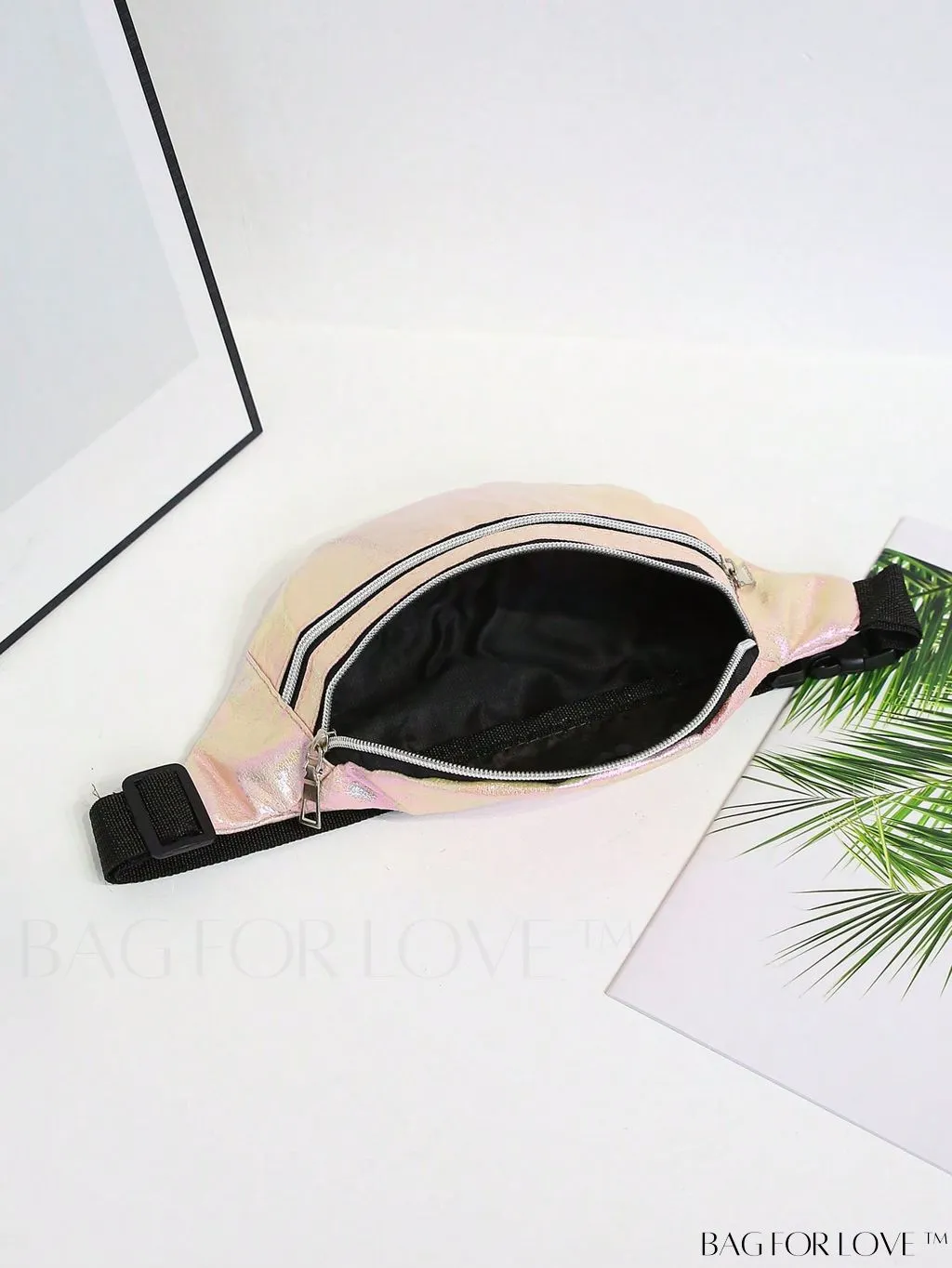 BagForLove - Patent Leather Double-Zip Fanny Pack