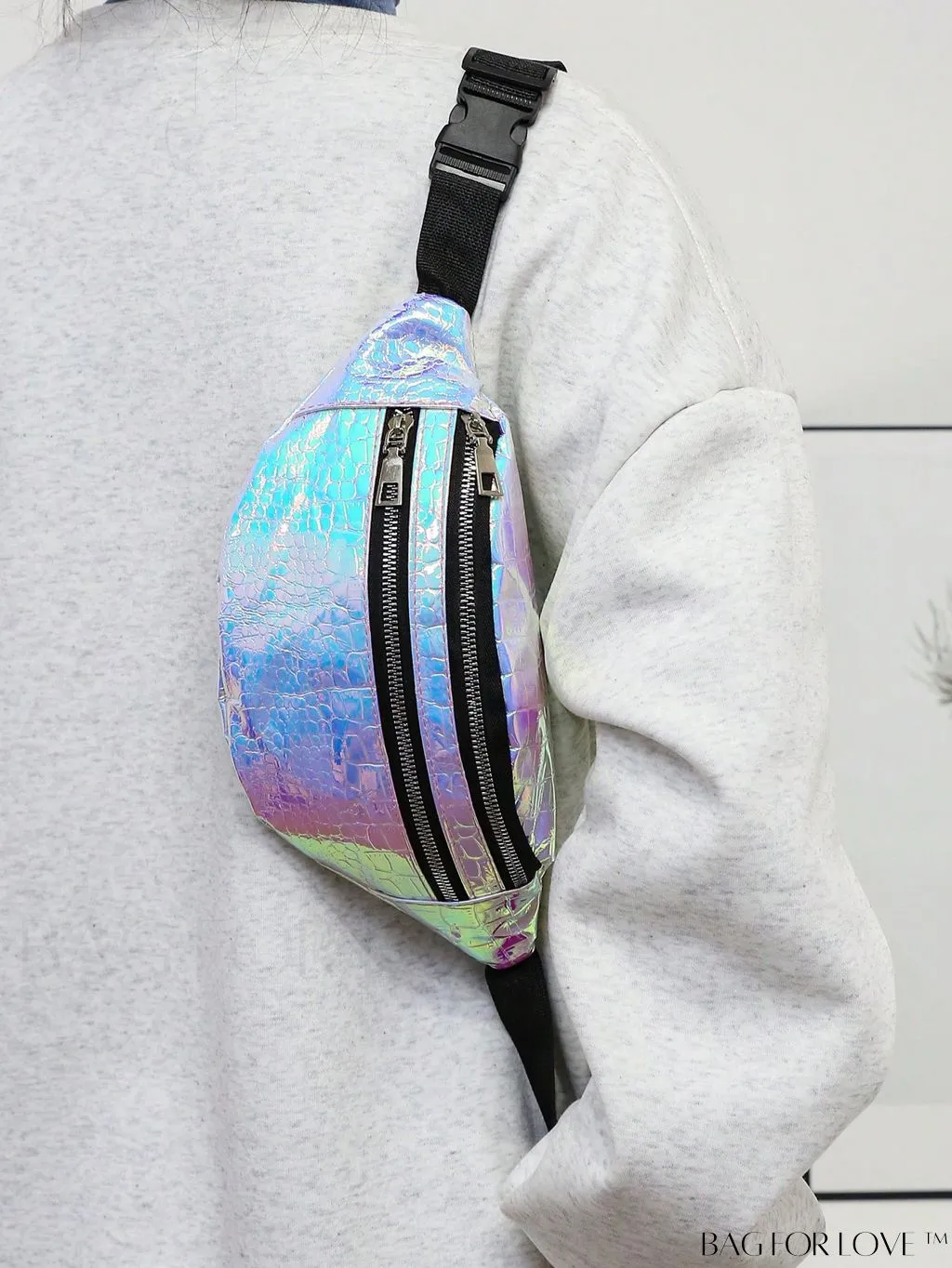 BagForLove - Patent Leather Double-Zip Fanny Pack