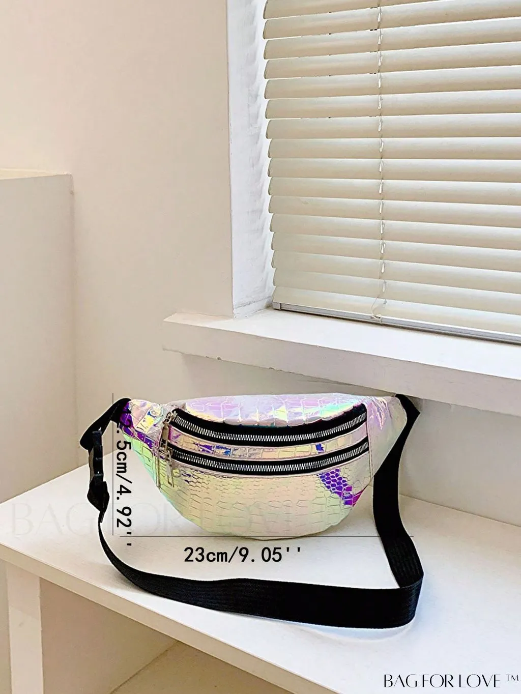 BagForLove - Patent Leather Double-Zip Fanny Pack