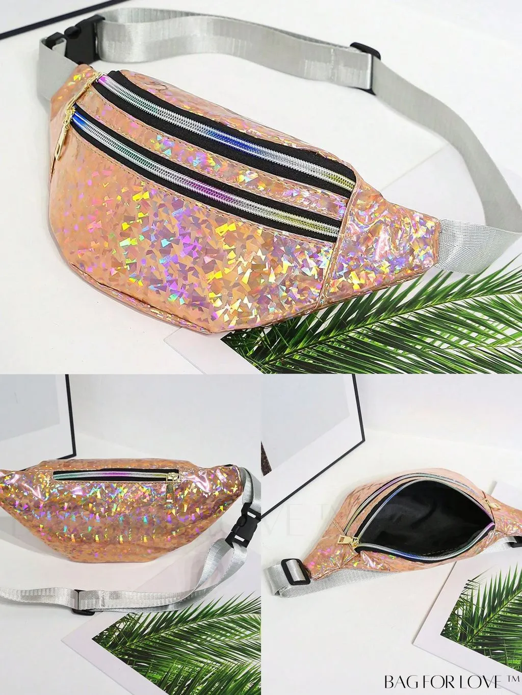 BagForLove - Patent Leather Double-Zip Fanny Pack