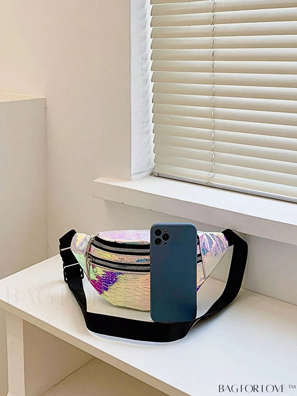 BagForLove - Patent Leather Double-Zip Fanny Pack