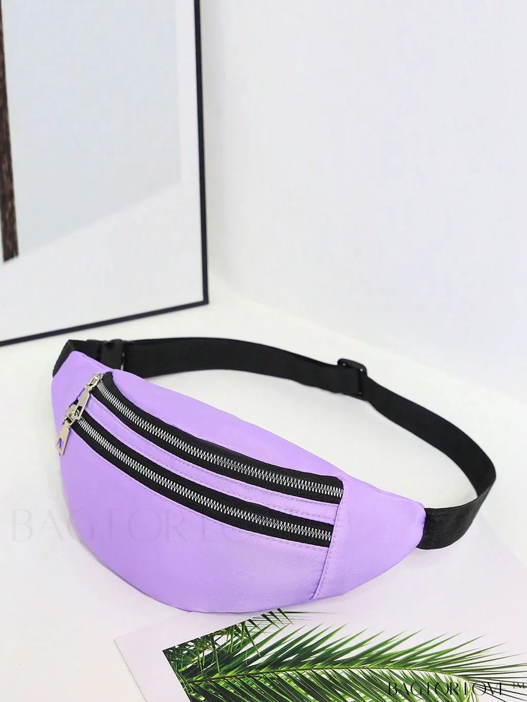 BagForLove - Patent Leather Double-Zip Fanny Pack