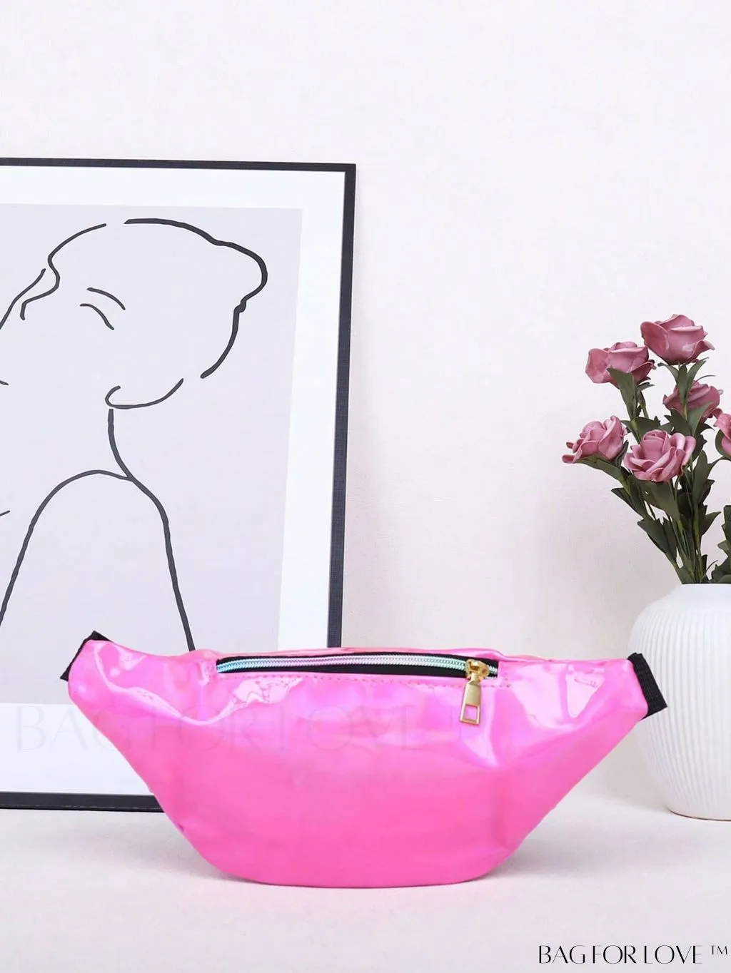 BagForLove - Patent Leather Double-Zip Fanny Pack