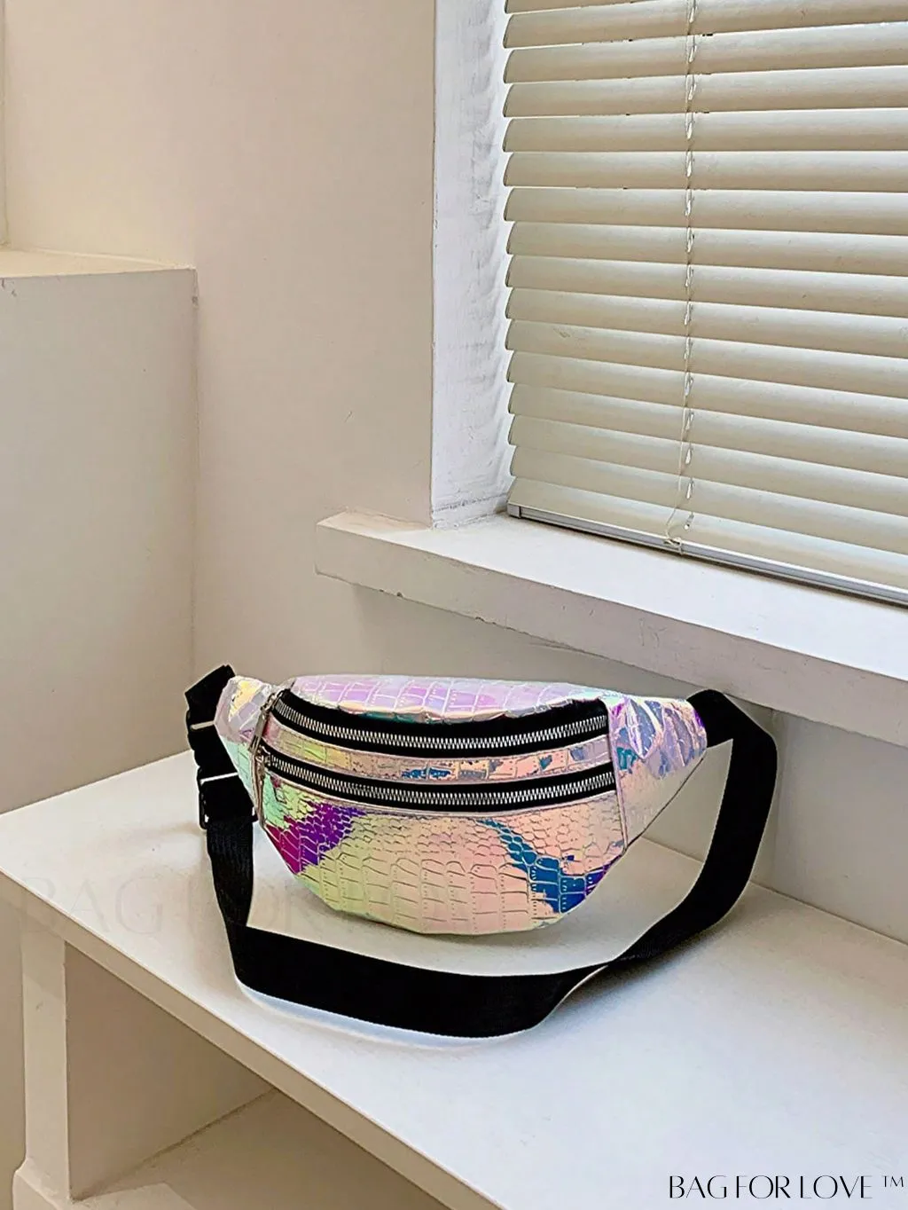 BagForLove - Patent Leather Double-Zip Fanny Pack
