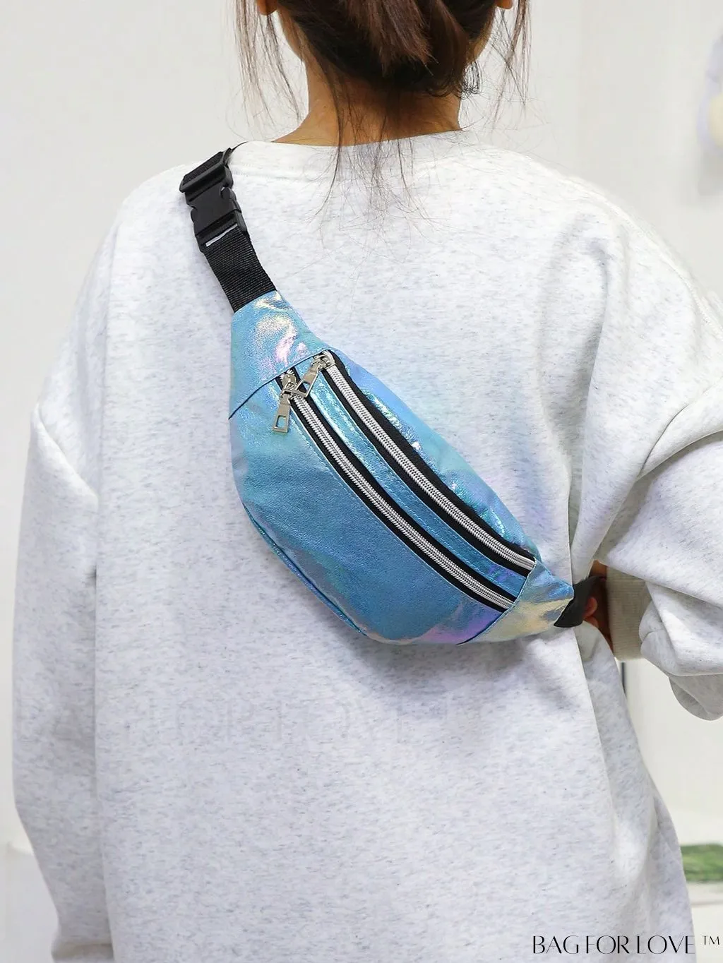 BagForLove - Patent Leather Double-Zip Fanny Pack