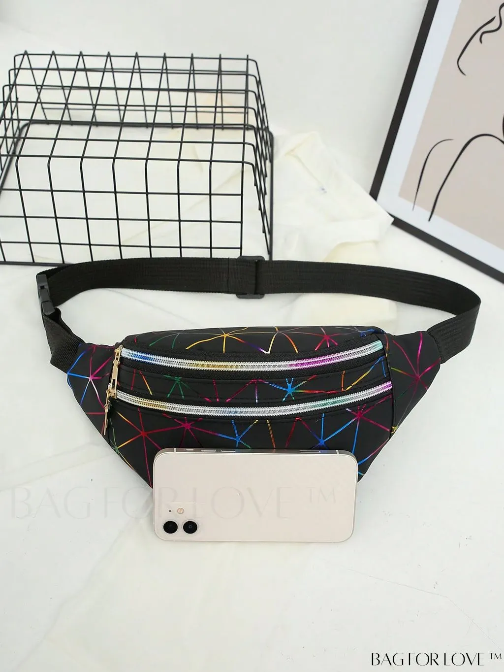 BagForLove - Patent Leather Double-Zip Fanny Pack