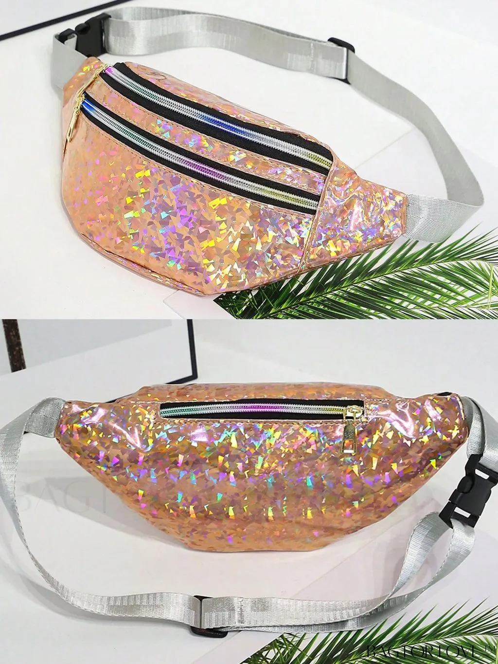 BagForLove - Patent Leather Double-Zip Fanny Pack