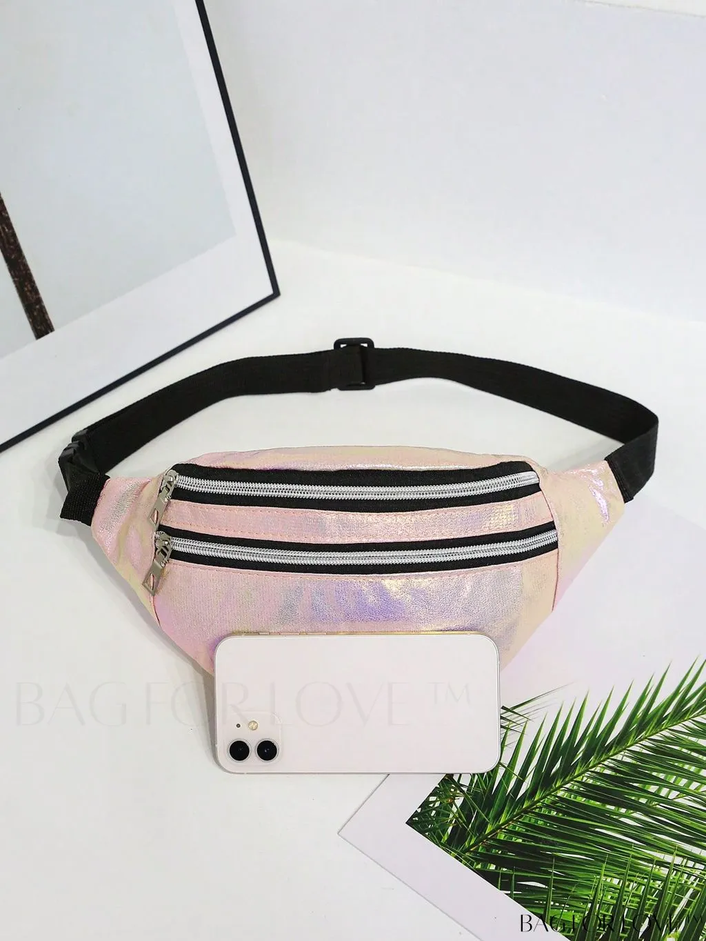 BagForLove - Patent Leather Double-Zip Fanny Pack