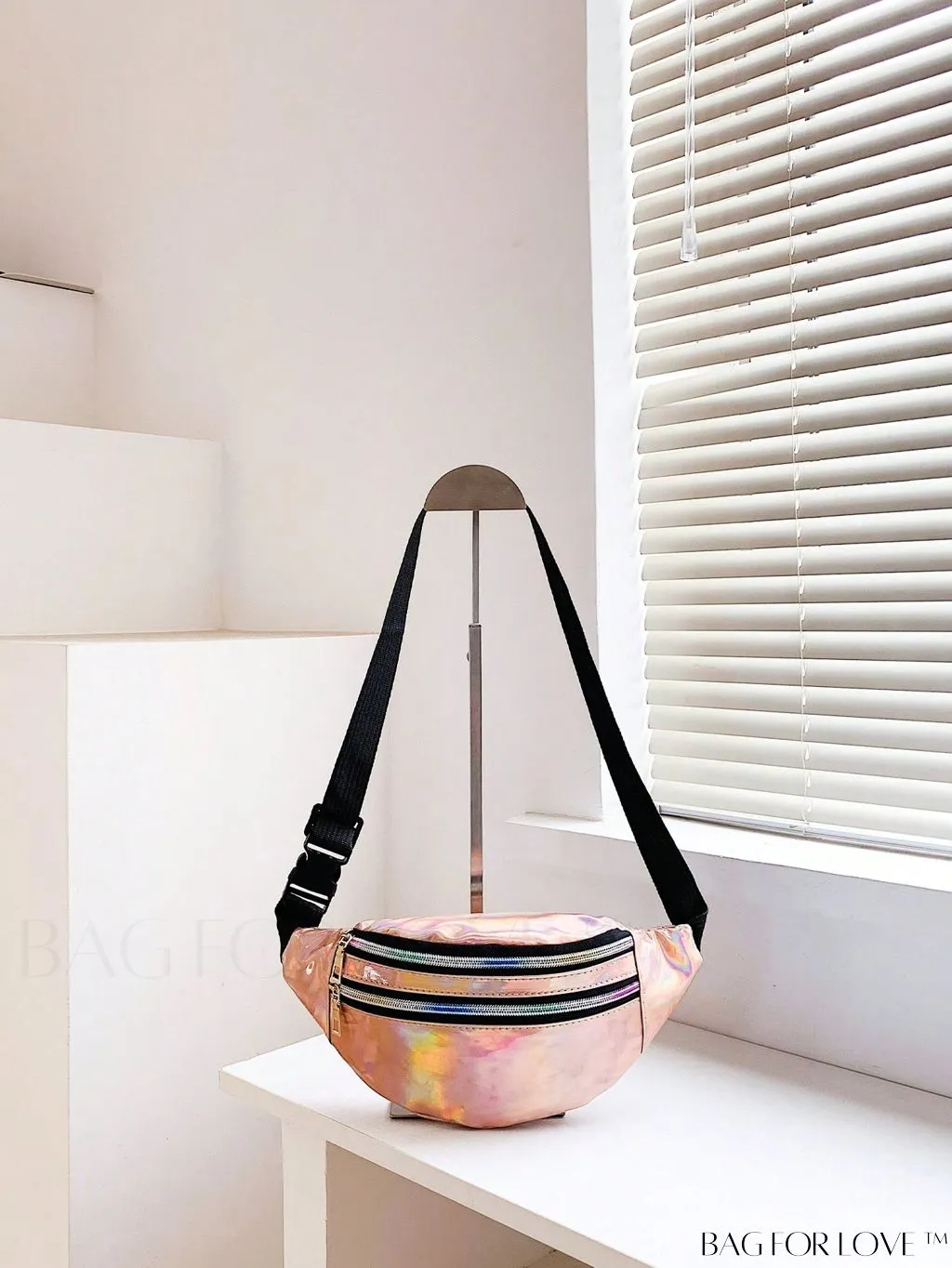 BagForLove - Patent Leather Double-Zip Fanny Pack