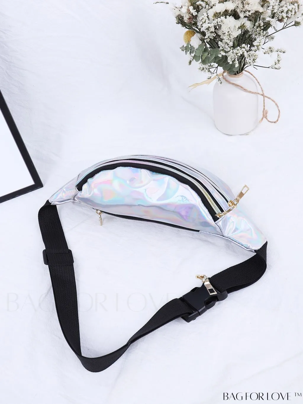 BagForLove - Patent Leather Double-Zip Fanny Pack