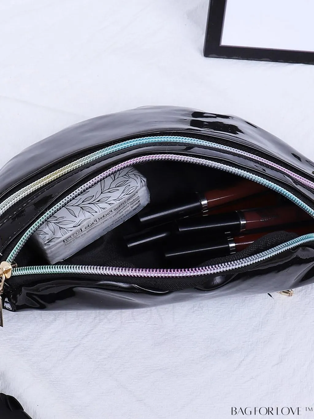 BagForLove - Patent Leather Double-Zip Fanny Pack