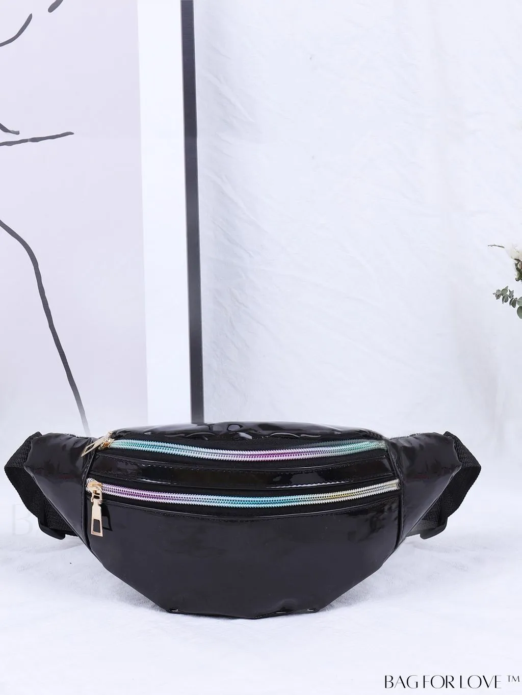 BagForLove - Patent Leather Double-Zip Fanny Pack