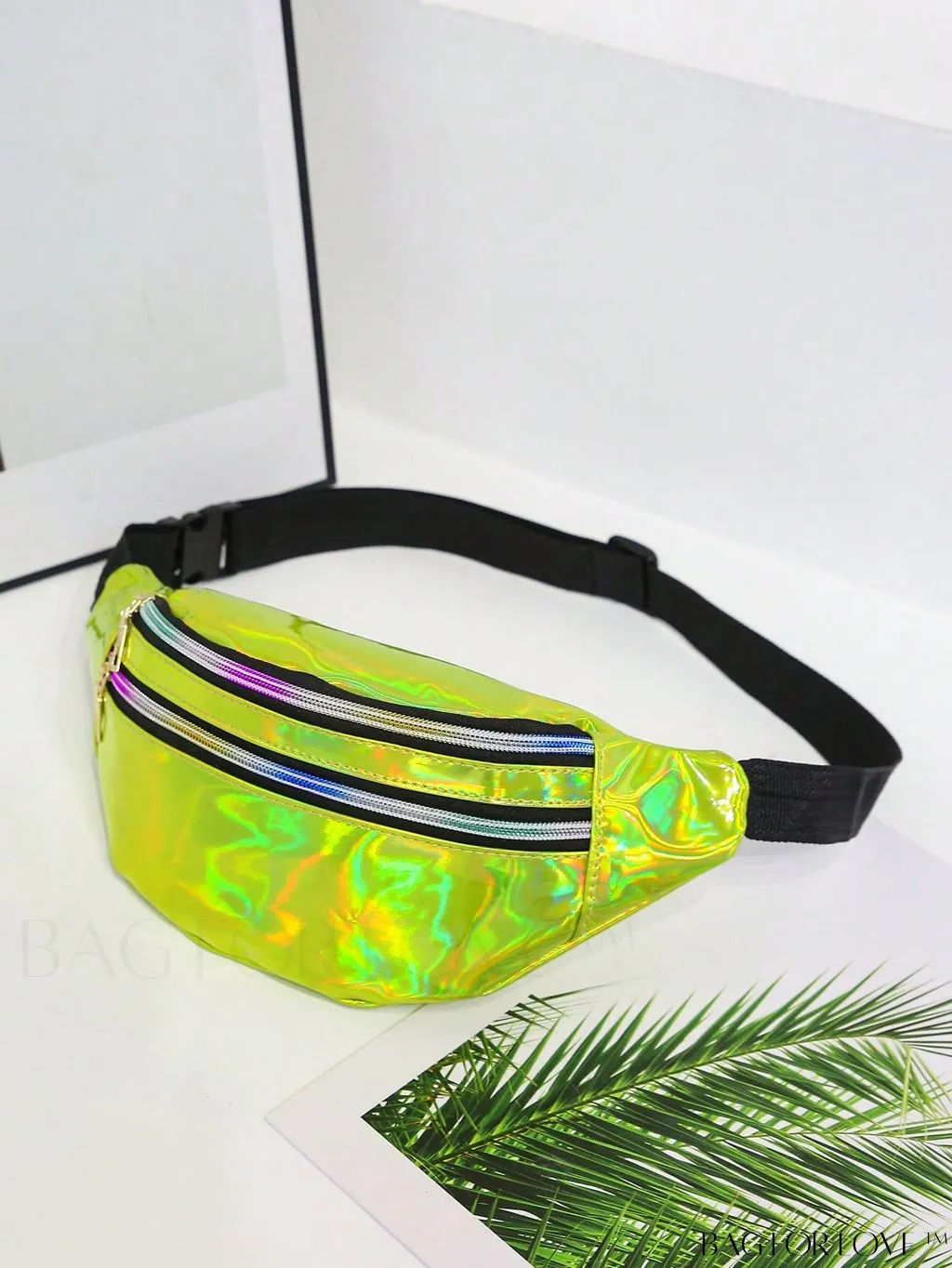 BagForLove - Patent Leather Double-Zip Fanny Pack