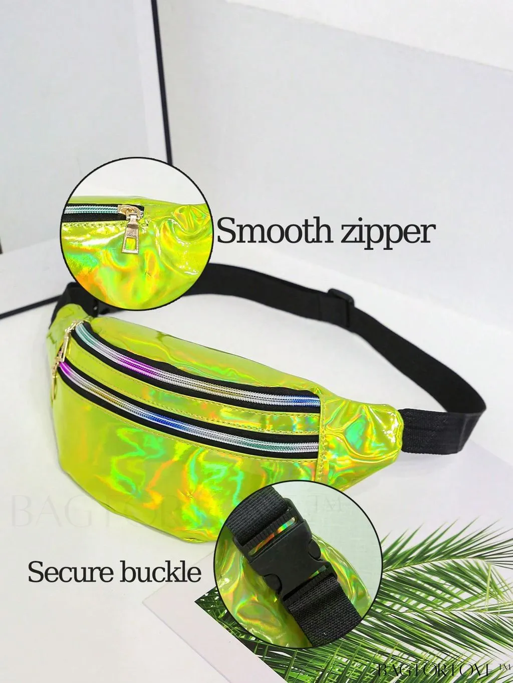 BagForLove - Patent Leather Double-Zip Fanny Pack