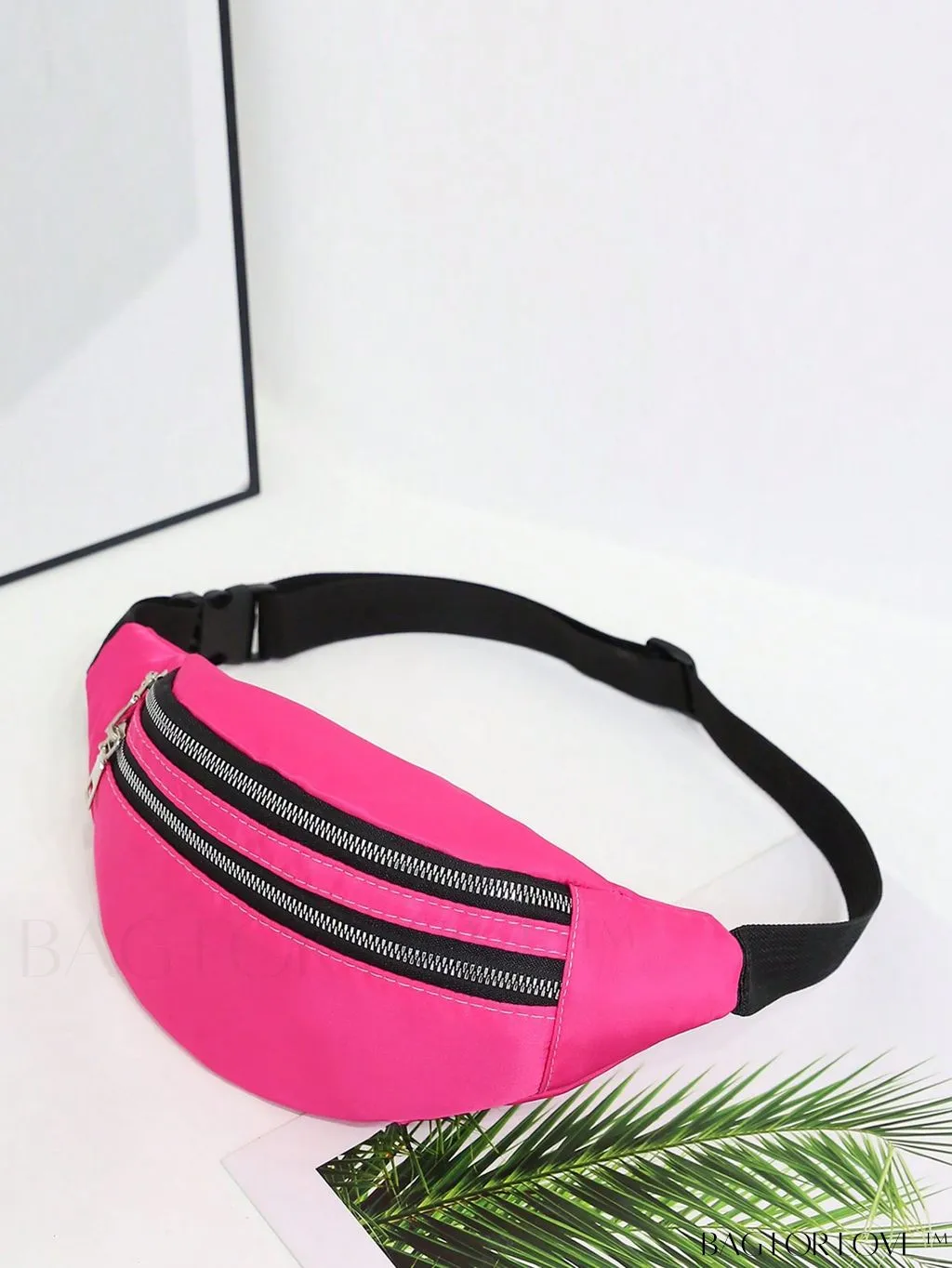 BagForLove - Patent Leather Double-Zip Fanny Pack