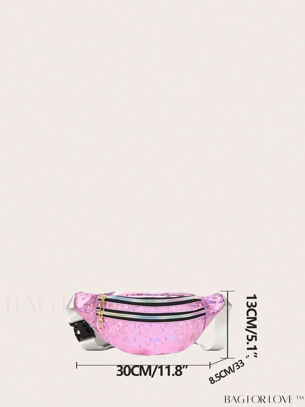 BagForLove - Patent Leather Double-Zip Fanny Pack