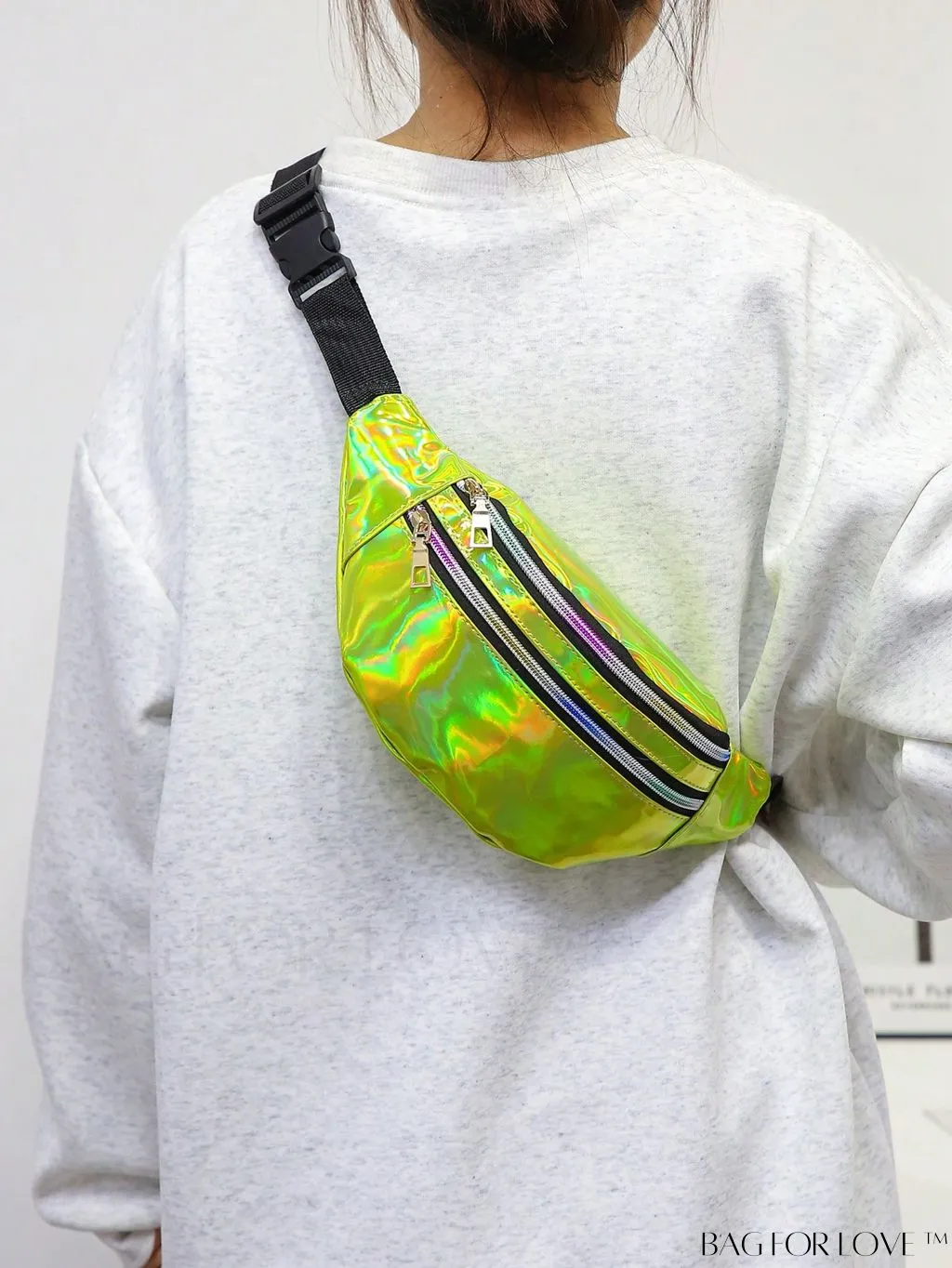BagForLove - Patent Leather Double-Zip Fanny Pack