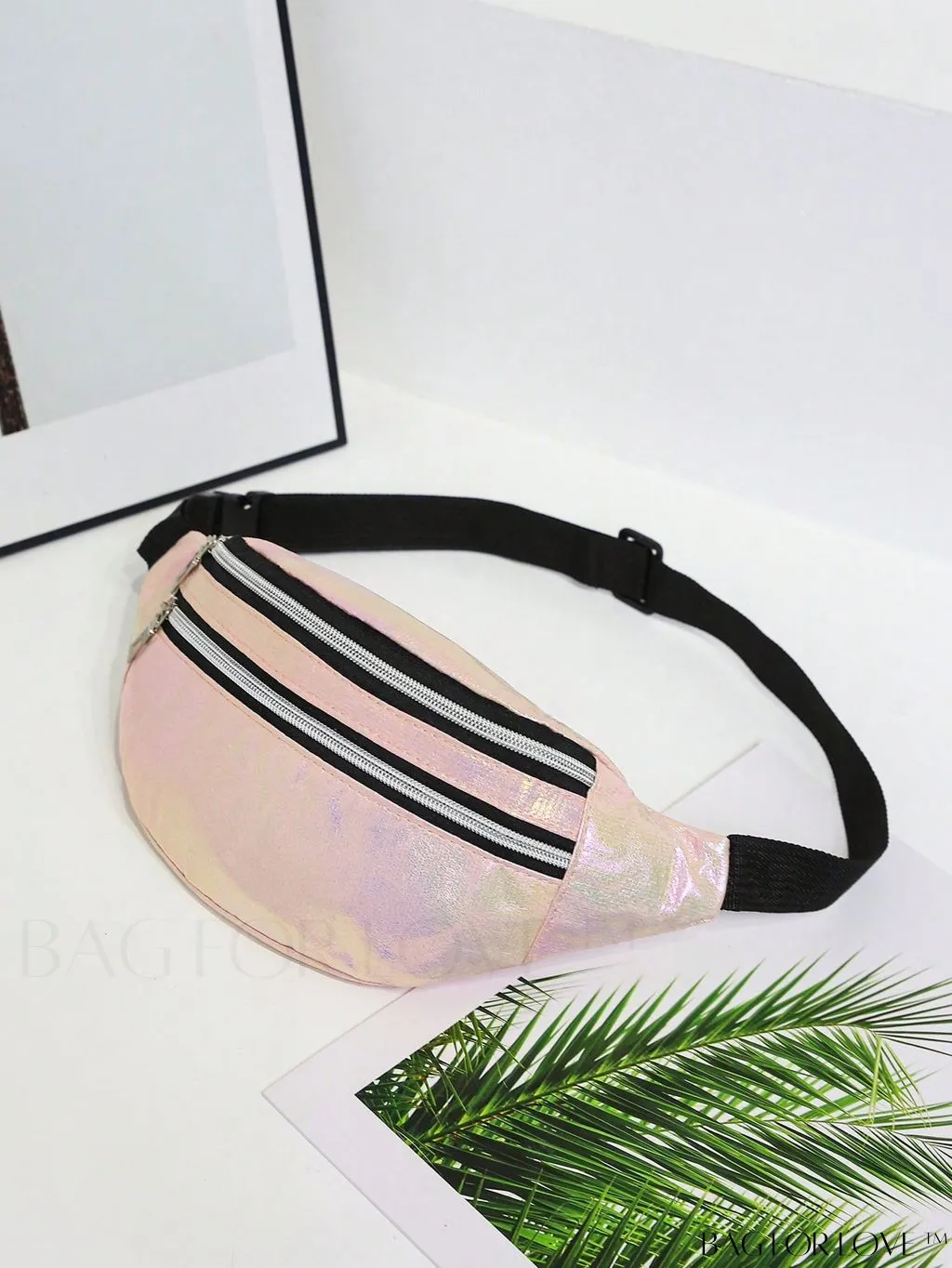 BagForLove - Patent Leather Double-Zip Fanny Pack