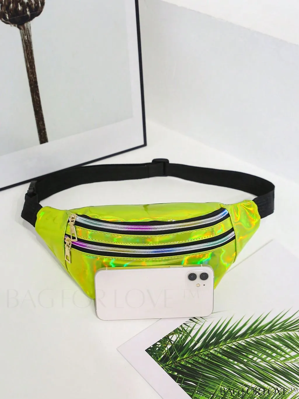 BagForLove - Patent Leather Double-Zip Fanny Pack
