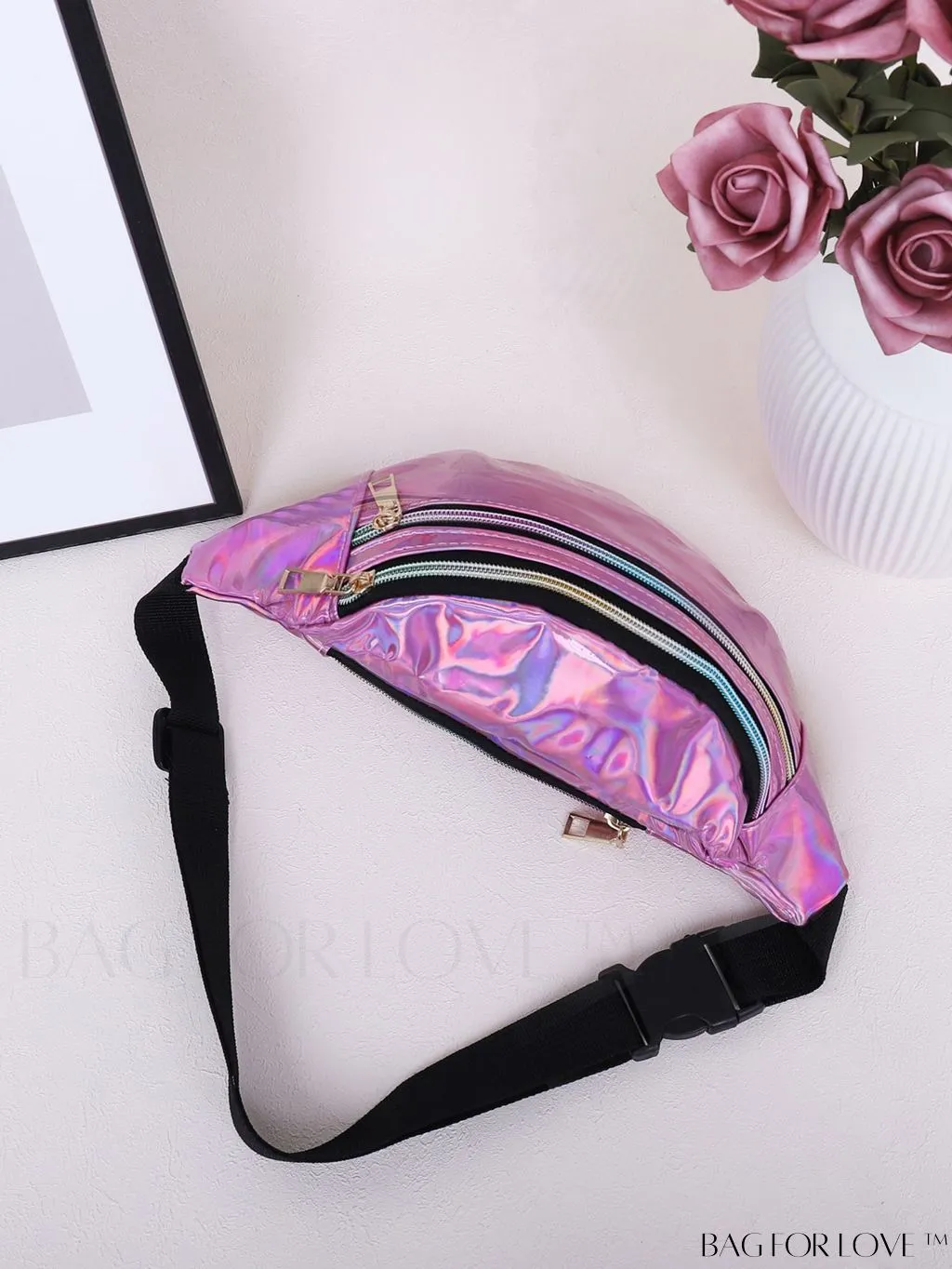BagForLove - Patent Leather Double-Zip Fanny Pack