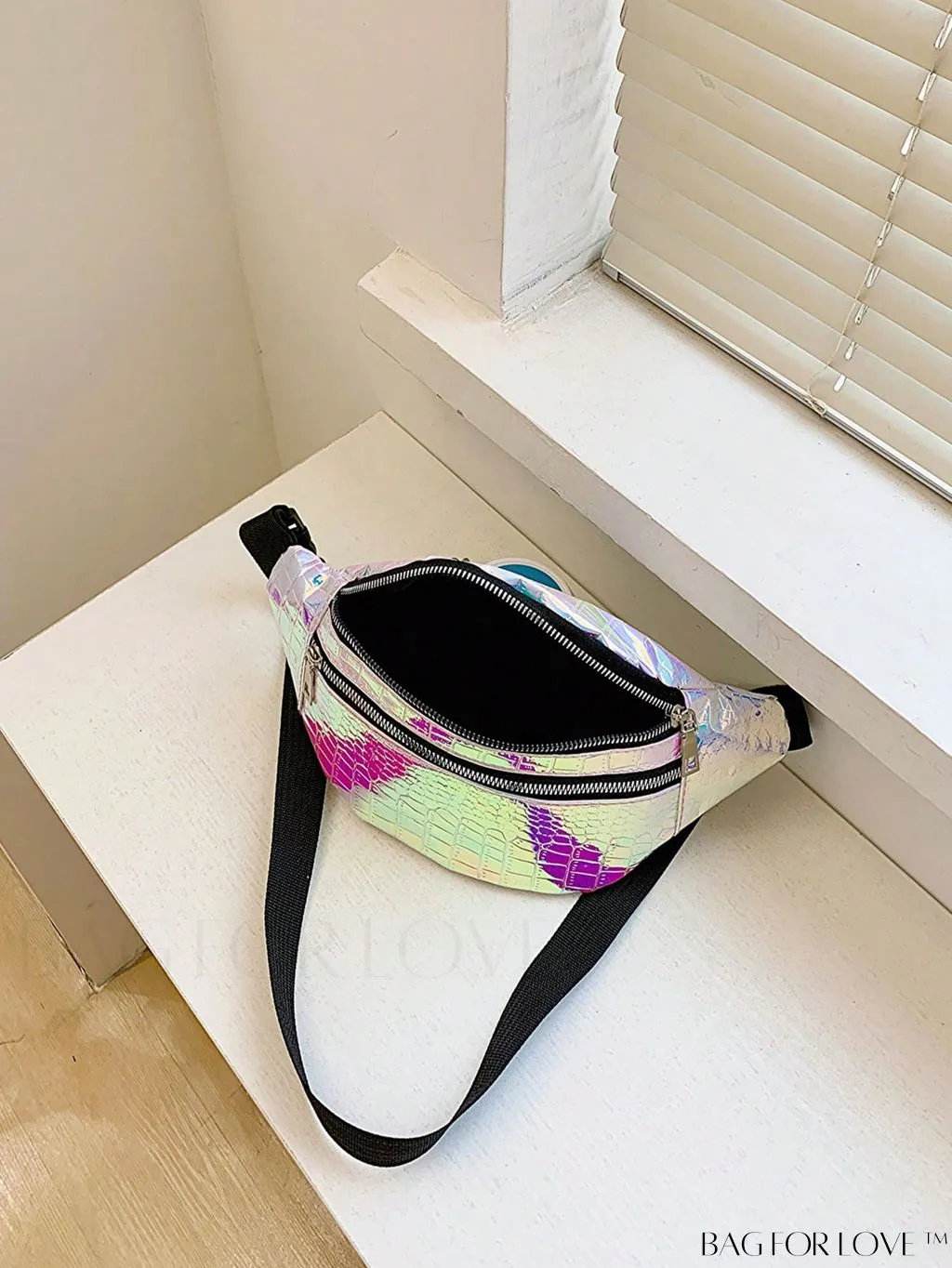 BagForLove - Patent Leather Double-Zip Fanny Pack