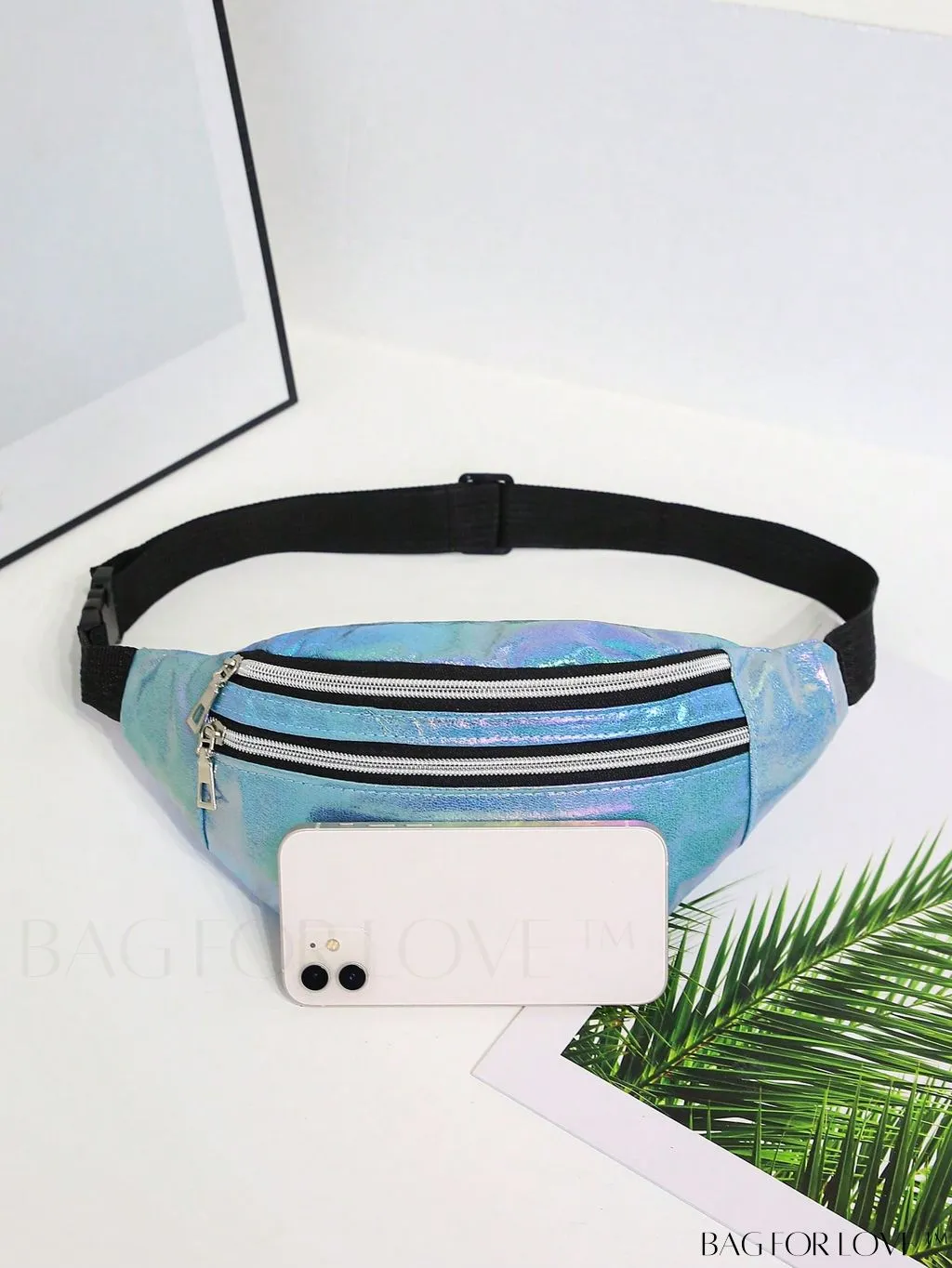 BagForLove - Patent Leather Double-Zip Fanny Pack