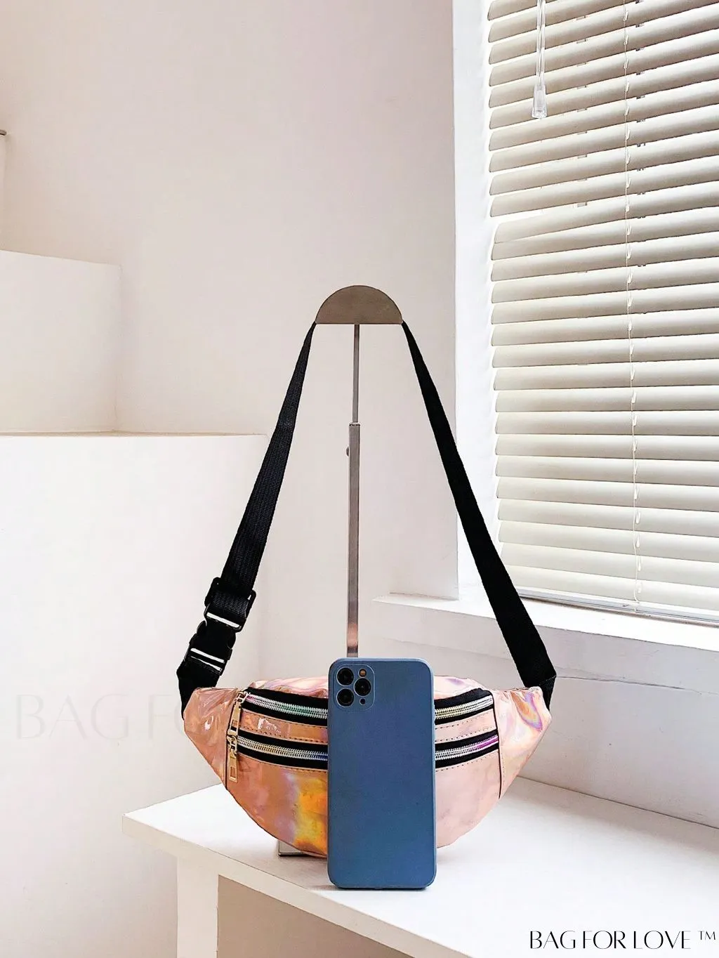 BagForLove - Patent Leather Double-Zip Fanny Pack