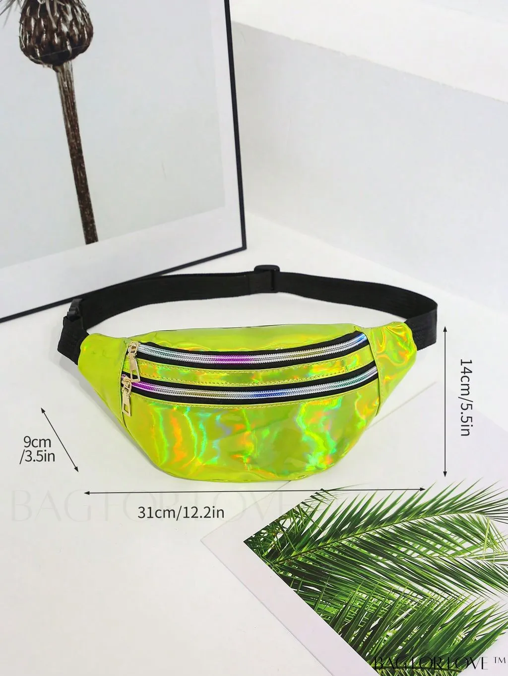 BagForLove - Patent Leather Double-Zip Fanny Pack