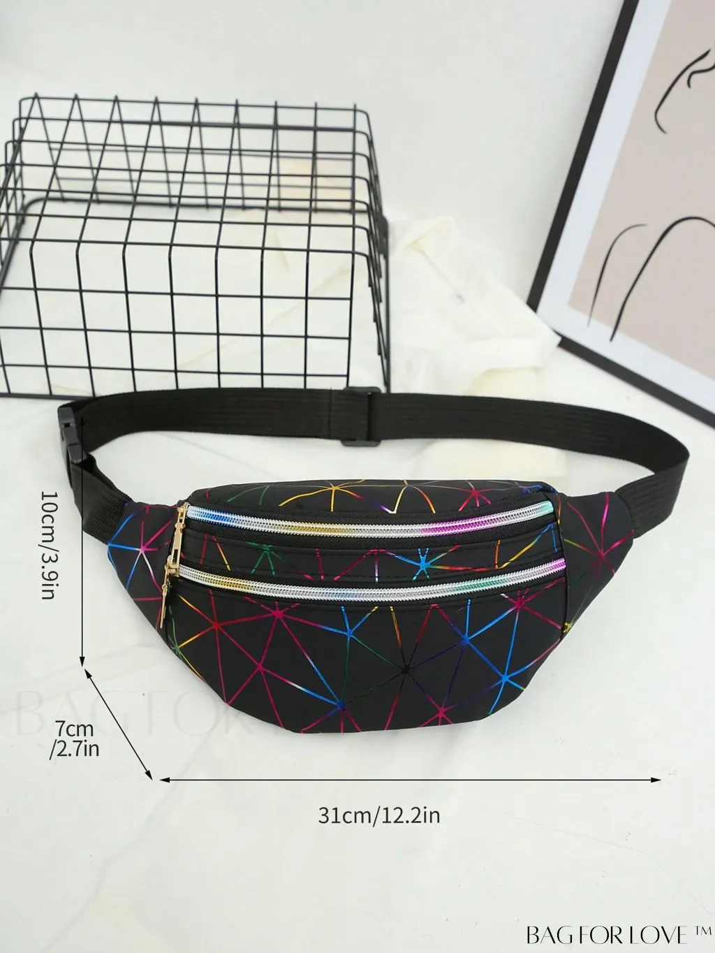 BagForLove - Patent Leather Double-Zip Fanny Pack