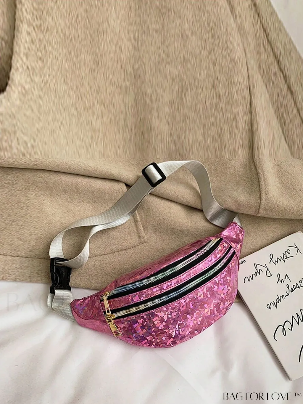BagForLove - Patent Leather Double-Zip Fanny Pack