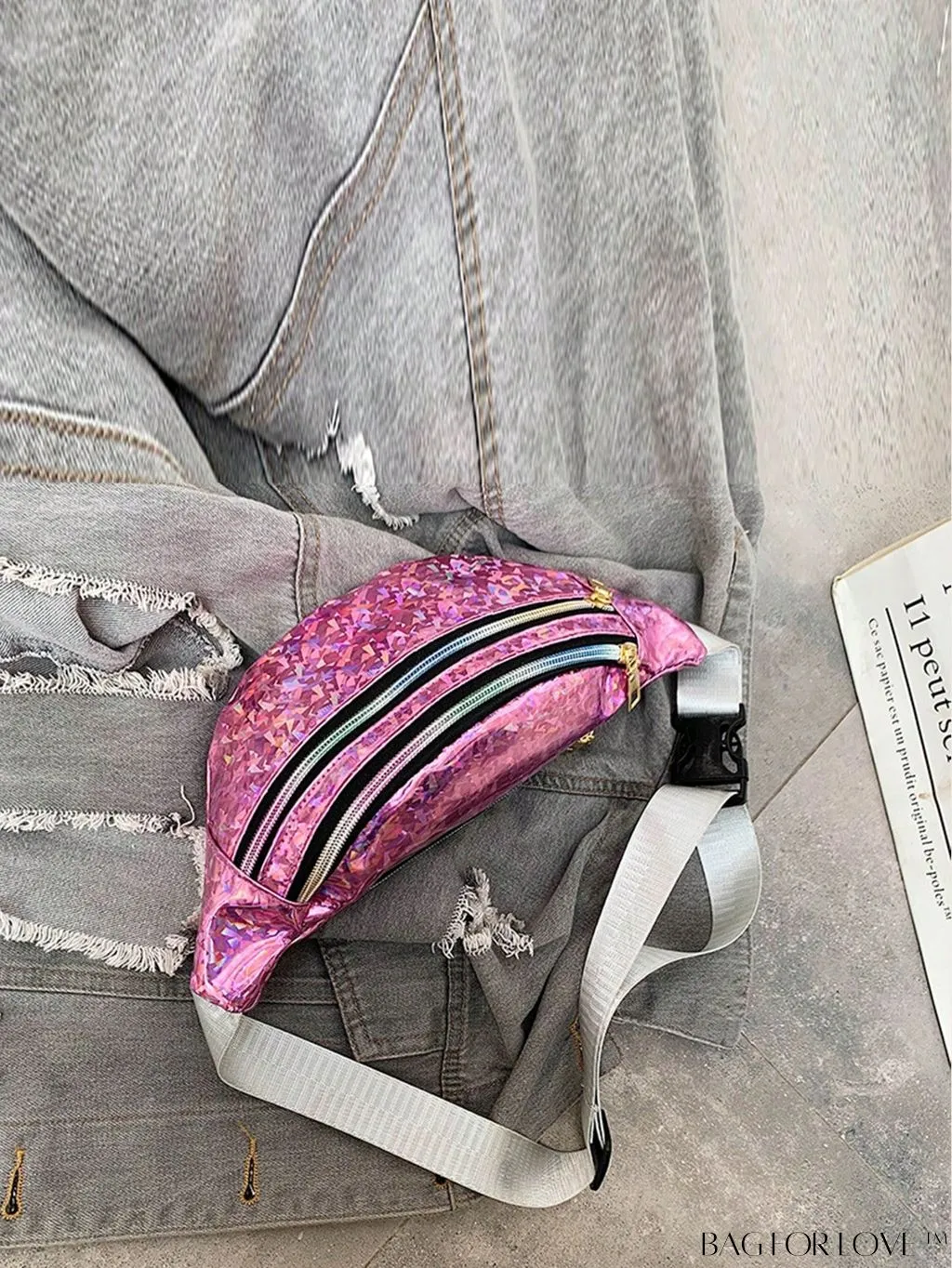 BagForLove - Patent Leather Double-Zip Fanny Pack