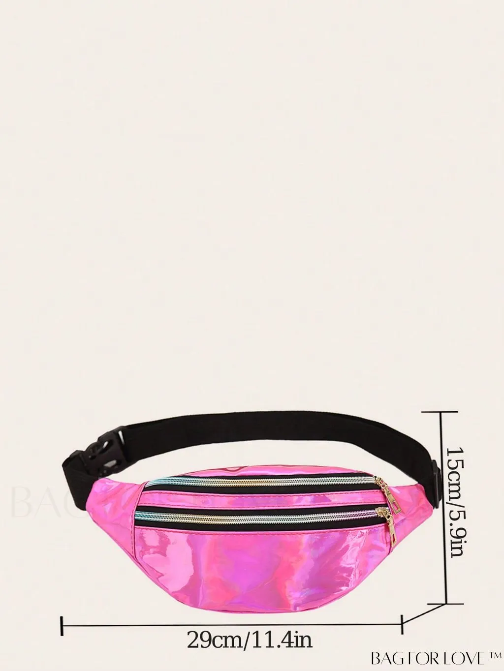 BagForLove - Patent Leather Double-Zip Fanny Pack