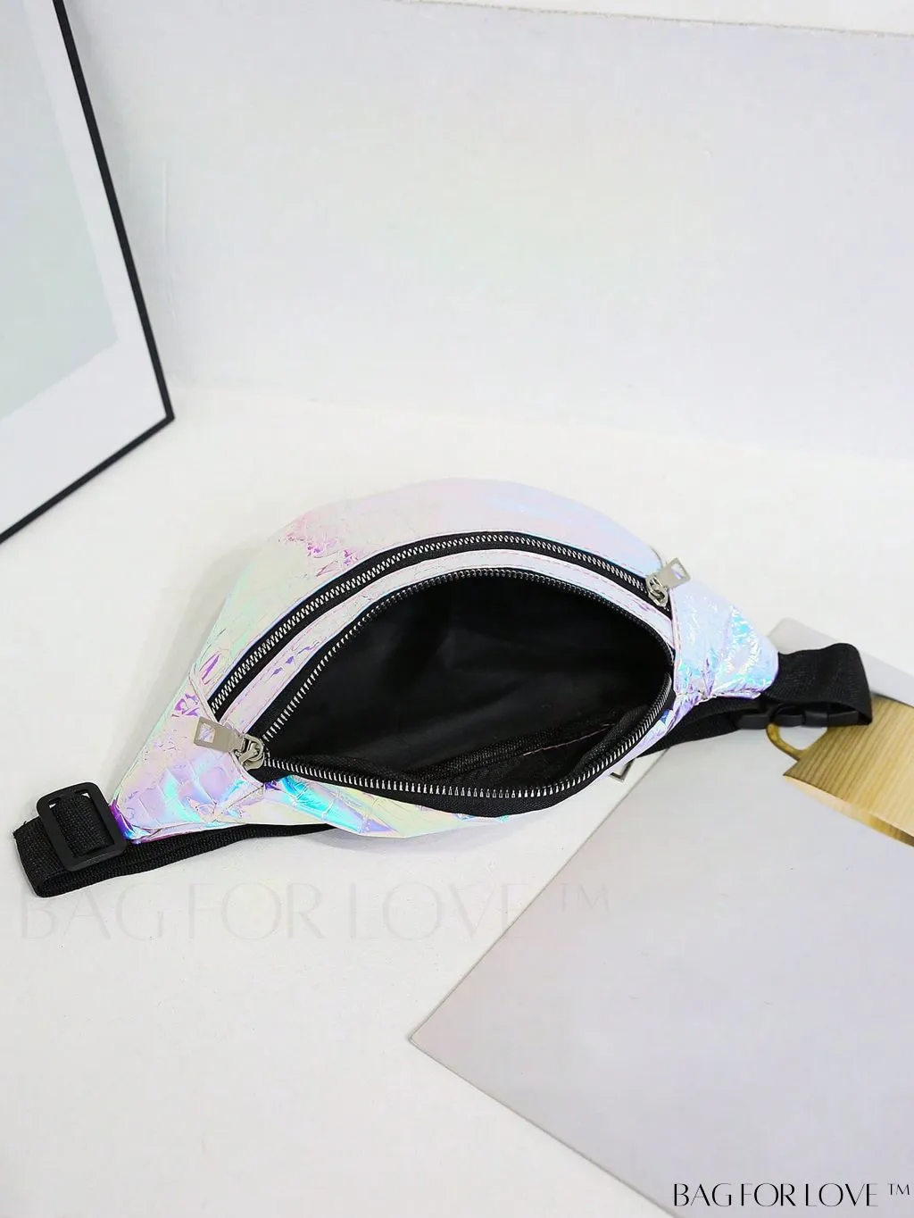 BagForLove - Patent Leather Double-Zip Fanny Pack